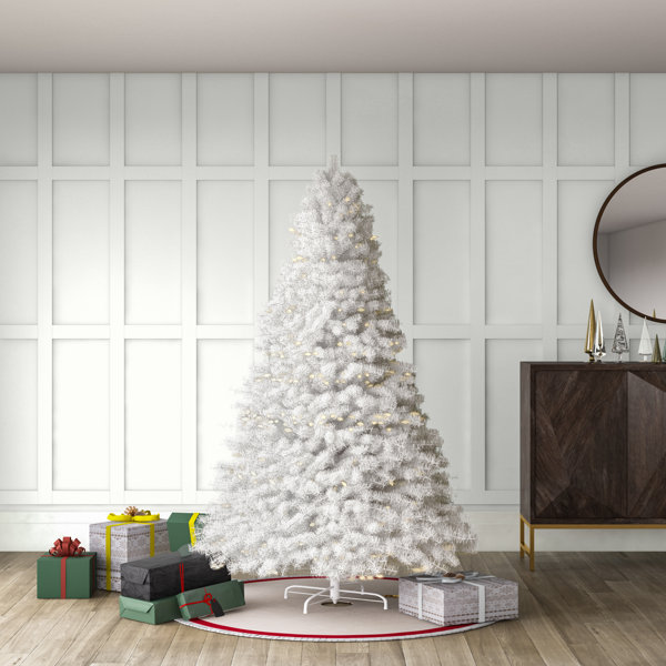 Mercury Row® Dunhill Fir 7.5' White Artificial Christmas Tree with 750
